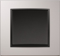 Berker B.7, Рамка: алюминий, Вставка: антрацит матовый