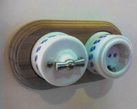 Выключатель и розетка Лизетта Декор, Керамика,  Цвет: D 7/3