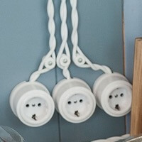 Три розетки Лизетта, Керамика,  Цвет: Белый