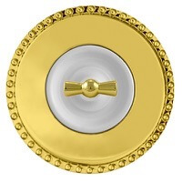 Bironi, серия Шедель, Цвет рамки: Золото, Цвет накладки: Белый, Цвет ручки: Золото