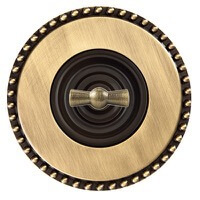 Bironi, серия Шедель, Цвет рамки: Бронза, Цвет накладки: Коричневый, Цвет ручки: Бронза