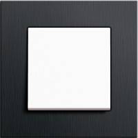 GIRA, Esprit, Цвет: Черный алюминий / Белый матовый