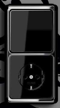 JUNG, CD plus, Цвет: Черный / Полированных хром