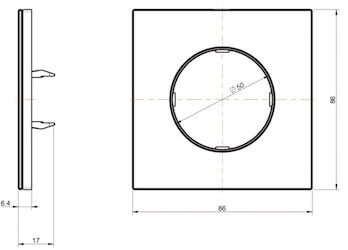 ABB Niessen, SKYmoon, Размеры