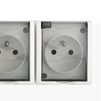 Блок розеток Simon 15 Aqua, Цвет: Белый