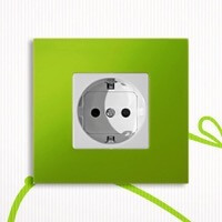 Розетка Simon 27 play, Цвет: Фисташковый