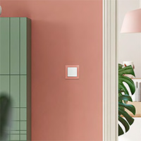 ABB, Busch-Axcent PUR, Цвет: Стекло-коралл/Белый