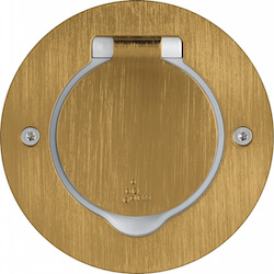 Legrand, DLP IP 44, Встраиваемый розеточный блок, цвет - бронза, форма - круглая.