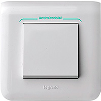 Legrand, Mosaic, Цвет: Белый антибактериальный