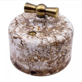 Переключатель
Ришелье,   цвет - мрамор,  фарфор / керамика,  R1-211-09,  Bironi
 - PULSAL.RU