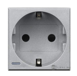 Розетка
Axolute,  Axolute AIR,  без шторок,  с заземлением,  одинарная,  винтовые клеммы,   цвет - алюминий,  пластмасса,  HC4141,  BTicino
 - PULSAL.RU