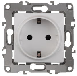 Розетка
Эра 12,  со шторками,  с заземлением,  одинарная,   цвет - белый,  пластмасса,  Б0014687,  12-2102-01,  ЭРА
 - PULSAL.RU