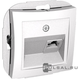 Розетка телефонная RJ11
Дуэт,  одинарная,   цвет - белый,  пластмасса,  WDE000181,  Schneider Electric
 - PULSAL.RU