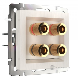 Розетка акустическая
Alumax,  Split,  Slab,  Senso,  Baguette,  Acrylic,  Platinum,  Elite,  Snabb,  Stream,  Flock,  Stark,  Fiore,  Favorit,  Diamant,  Aluminium,  Antik,  Metallic,  2 пары,   цвет - перламутр рифленый,  пластмасса,  W1185013,  a051170,  Werkel
 - PULSAL.RU