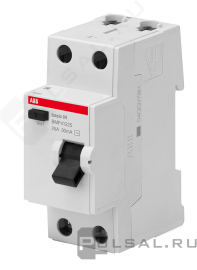 Выключатель дифференциального тока basic M, 2 полюса, 25А,  тип - AC, 300 мАBMF43225, ABB - PULSAL.RU