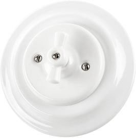 Выключатель
Болонь,   цвет - белый,  фарфор / керамика,  SQ1820-0020,  TDM
 - PULSAL.RU