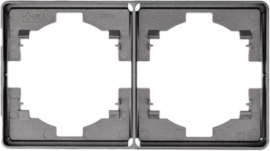 Рамка Round 
Miele Round,  2 поста,   цвет - титан,  горизонтальная,  пластмасса,  KR-78-0752-2,  Kranz
 - PULSAL.RU