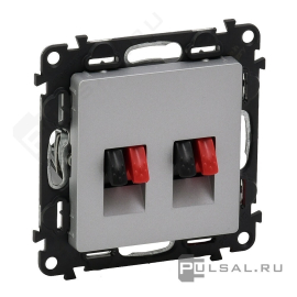 Розетка акустическая
Valena Life,  2 пары,   цвет - алюминий,  пластмасса,  753678,  7 536 78,  Legrand
 - PULSAL.RU