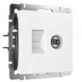 Розетка TV+RJ45
Alumax,  Split,  Slab,  Senso,  Baguette,  Acrylic,  Platinum,  Elite,  Snabb,  Stream,  Flock,  Stark,  Fiore,  Favorit,  Diamant,  Aluminium,  Antik,  Metallic,  телевизионная (TV),  одинарная,   цвет - белый,  пластмасса,  W1181301,  a056109,  Werkel
 - PULSAL.RU