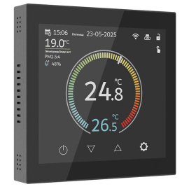 Умный сенсорный термостат-моноблок с LCD дисплеем (с wi-fi, 16А, НО-контакт, 230В)
Elite,  Alumax,  Split,  Slab,  Senso,  Minimir Home,  Baguette,  Acrylic,  Platinum,  Snabb,  Stream,  Flock,  Stark,  Fiore,  Favorit,  Diamant,  Aluminium,  Antik,  Metallic,  сенсорный,  управление по wi-fi,  датчик t° воздуха (встроенный),  датчик t° пола (внешний),  с таймером,   цвет - черный,  стекло,  W1851108,  a071214,  Werkel
 - PULSAL.RU