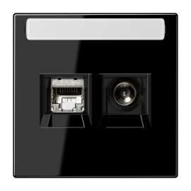 Розетка одиночная TV+RJ45
LS 990,  LS-design,  телевизионная (TV),  одинарная,   цвет - черный,  пластмасса,  MMDLS4521SW,  JUNG
 - PULSAL.RU