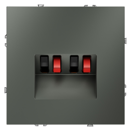 Розетка акустическая
S70,  2 пары,   цвет - титан,  пластмасса,  VLS060306,  Voltum
 - PULSAL.RU