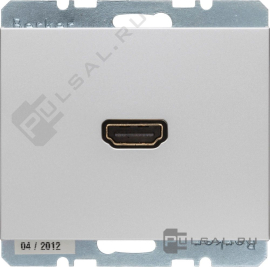 Розетка HDMI с прямым гнездом
K.5,   цвет - алюминий,  металл,  3315427003,  33 1542 70 03,  Berker
 - PULSAL.RU