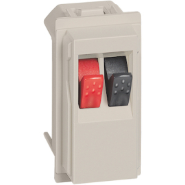 Коннектор для кабеля для динамика
Living Now,  1 пара,   цвет - песочный,  пластмасса,  KM4294,  BTicino
 - PULSAL.RU