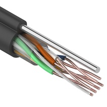 Кабель витая пара U/UTP, cat 5e, PE, 4PR, 24AWG, внешний с тросом (бухта 305 м)