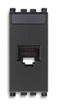 Розетка компьютерная RJ45 Cat.5e (UTP)
Arke,  одинарная,   цвет - антрацит серый,  пластмасса,  19339.11 VIM,  19339.11,  Vimar
 - PULSAL.RU