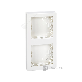 Рамка-корпус накладного монтажа
Simon 73 Loft,  2 поста,   цвет - белый глянец,  вертикальная,  пластмасса,  73621-60,  Simon
 - PULSAL.RU