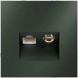 Розетка одиночная TV+RJ45
S70,  телевизионная (TV),  одинарная,   цвет - титан,  пластмасса,  VLS060706,  Voltum
 - PULSAL.RU