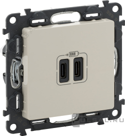 Розетка USB type-C, 3.0А
Valena Life,  USB type-C 5V,  двойная,   цвет - слоновая кость,  пластмасса,  753207,  7 532 07,  Legrand
 - PULSAL.RU