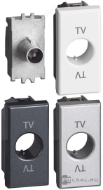 Розетка одиночная
Axolute,  Axolute AIR,  телевизионная (TV),  одинарная,   цвет - антрацит, алюминий, белый,  пластмасса,  H4202D,  BTicino
 - PULSAL.RU