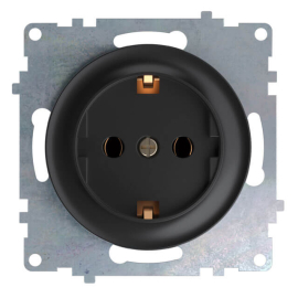Розетка электрическая
Garda,  Florence,  без шторок,  с заземлением,  одинарная,  винтовые клеммы,   цвет - черный,  пластмасса,  1E10201303,  2172811,  OneKeyElectro
 - PULSAL.RU