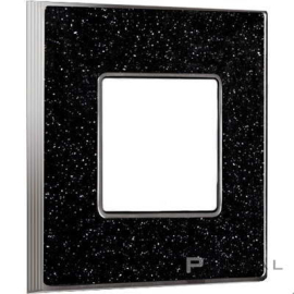 Рамка
Vintage Corinto,  1 пост,   цвет - хром блестящий (bright chrome), черный кварц (blackquartz),  вертикальная,  горизонтальная,  камень,  металл,  FD01331BQCB,  FEDE
 - PULSAL.RU