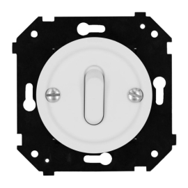 Кнопка Н.О клавишная
Шедель Бриз,  одноклавишный,   цвет - белый матовый,  пластмасса,  B3-220-21M-PB,  Bironi
 - PULSAL.RU