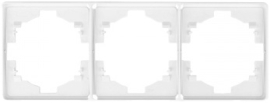 Рамка Round 
Miele Round,  3 поста,   цвет - перламутр,  горизонтальная,  пластмасса,  KR-78-0753-1,  Kranz
 - PULSAL.RU