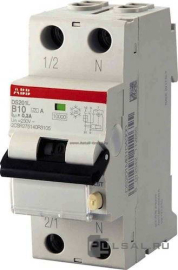 Автоматический выключатель дифференциального тока DS201 L C16 A30 DS201 L, 1+N полюс, 16А, C, 4,5 кА,  тип - A, 30 мА, DS201 L C16 A30, ABB - PULSAL.RU