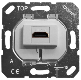 Механизм розетки HDMI 2.0a
Универсальные устройства и механизмы,   цвет - белый,  пластмасса,  STRS20AW,  Donel
 - PULSAL.RU