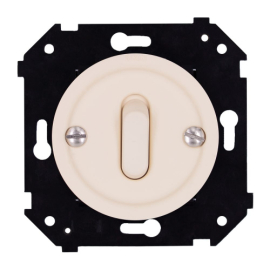 Переключатель
Шедель Бриз,  одноклавишный,  без подсветки,   цвет - песочное золото матовый,  пластмасса,  B3-221-24M,  Bironi
 - PULSAL.RU