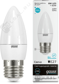 Лампа
светодиодная
Elementary,   цоколь - E27,   мощность - 6Вт,   световой поток - 450Лм,   цветовая температура - 4100К,  не диммируется,  33226,  Gauss - PULSAL.RU