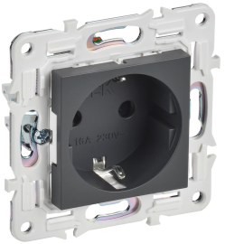 Розетка
Skandy,  со шторками,  с заземлением,  одинарная,  безвинтовые клеммы,   цвет - титан,  пластмасса,  SK-R14-16-1-K48,  IEK
 - PULSAL.RU