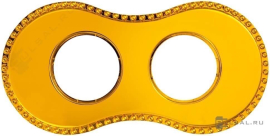 Рамка восьмерка
Шедель,  2 поста,   цвет - золото,  вертикальная,  горизонтальная,  металл,  BF8-620-31,  Bironi
 - PULSAL.RU