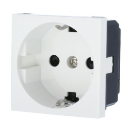 Розетка
LK Studio,  со шторками,  с заземлением,  одинарная,  винтовые клеммы,   цвет - белый матовый,  пластмасса,  851104 LK45,  851104,  Экопласт
 - PULSAL.RU