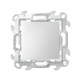 Выключатель
Simon 24 Harmonie,  одноклавишный,  без подсветки,   цвет - алюминий,  пластмасса,  2450101-033,  Simon
 - PULSAL.RU