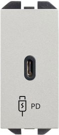 Зарядка USB type-C, 20 Вт с быстрой зарядкой QC PD
Simon 270,  USB type-C 5V,  одинарная,   цвет - алюминий матовый,  пластмасса,  20000382-093,  Simon
 - PULSAL.RU