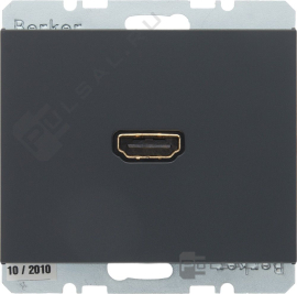 Розетка HDMI с прямым гнездом
K.1,   цвет - антрацит матовый,  пластмасса,  3315427006,  33 1542 70 06,  Berker
 - PULSAL.RU