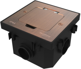 Лючок MultiDesk с монтажной коробкой для бетонных полов (без розеток)
MultiDesk,  W45,  напольная,  1 пост,   цвет - медь,  металл,  IP 44,  MDK20202CC,  Systeme Electric
 - PULSAL.RU Лючок MultiDesk с монтажной коробкой для бетонных полов (без розеток)
MultiDesk,  W45,  напольная,  1 пост,   цвет - медь,  металл,  IP 44,  MDK20202CC,  Systeme Electric
 - PULSAL.RU