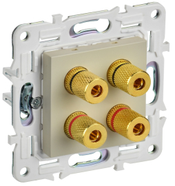 Розетка акустическая
Skandy,  2 пары,   цвет - бежевый,  пластмасса,  SK-S40-K10,  IEK
 - PULSAL.RU